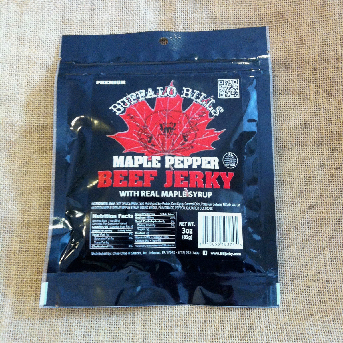Maple Pepper Beef Jerky Maple Run Emporium