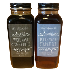 Whole Maple Syrup Pair - One for Coffee, One for Tea