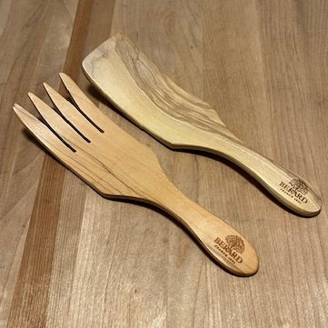 Olive Wood Spaghetti and Salad Servers