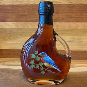 Maple Syrup in Glass Bottle with Bluebird