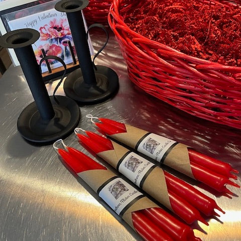 Red Wax Tapers