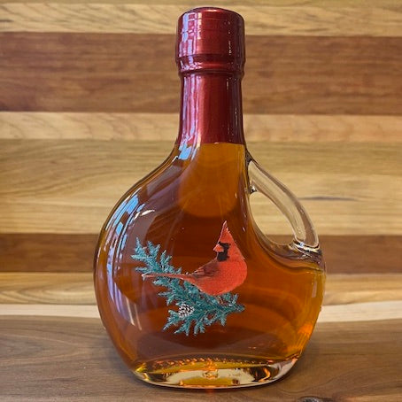 Maple Syrup in Glass Bottle with Cardinal
