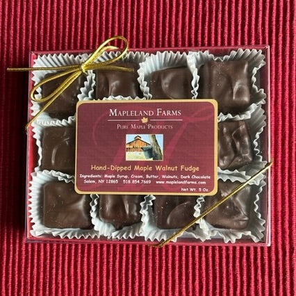 Maple Walnut Fudge Hand-Dipped in Dark Chocolate