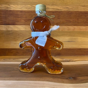 Maple Syrup in Gingerbread Man Glass Bottle