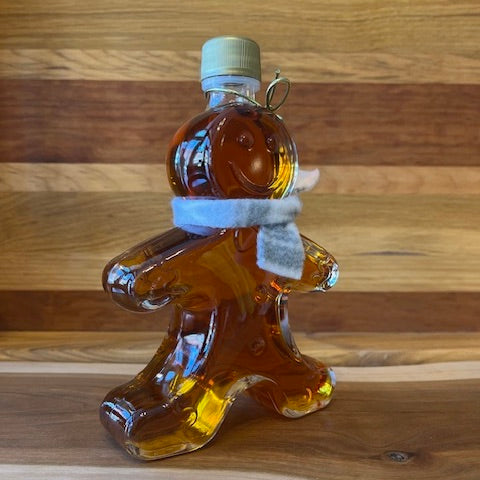 Maple Syrup in Gingerbread Man Glass Bottle