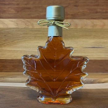 Maple Syrup in Glass Maple Leaf - 3.4 Ounces