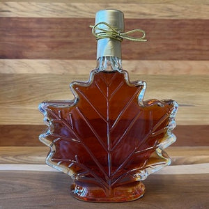 Maple Syrup in Glass Maple Leaf - 8.5 Ounces