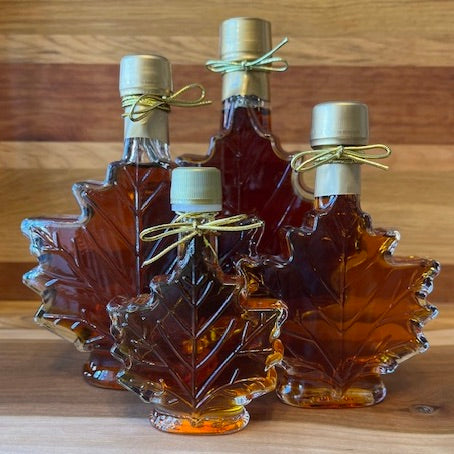 Maple Syrup in Glass Maple Leaf - 1.7 Ounces