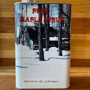 Maple Syrup in Old Style Tin Half Gallon
