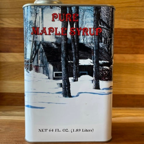 Maple Syrup in Old Style Tin Half Gallon