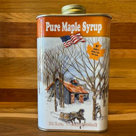 Maple Syrup in Vintage Tin Quart