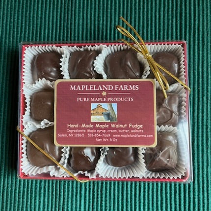 Maple Walnut Fudge Hand-Dipped in Dark Chocolate