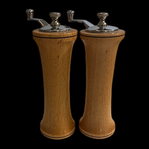 Salt and Pepper Mill Set Red Oak Wood 6"