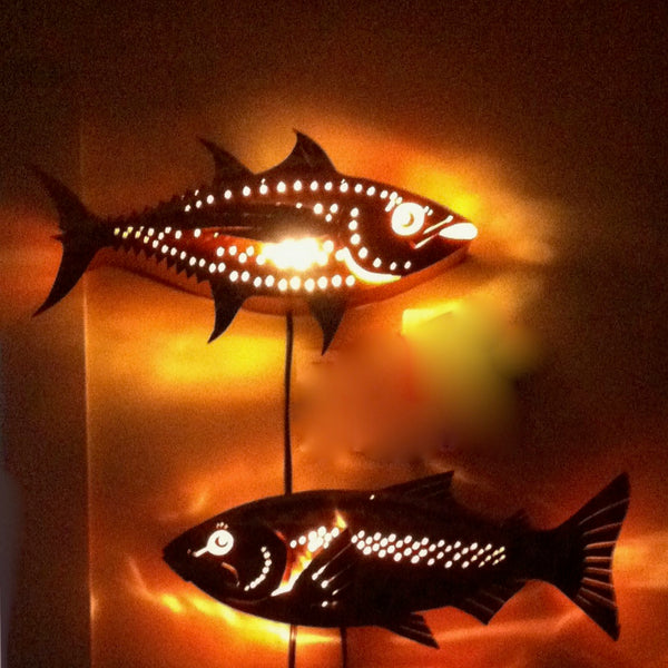 Copper Tuna Wall Sconce
